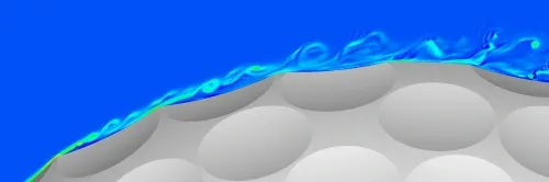 CFD Simulation of Flow Around the Dimples of a Golf Ball